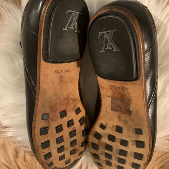 LOUIS VUITTON MALE BLACK LEATHER SHOES. - Picture 8 of 8